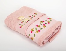 Комплект полотенец Роза (розовый) - 1