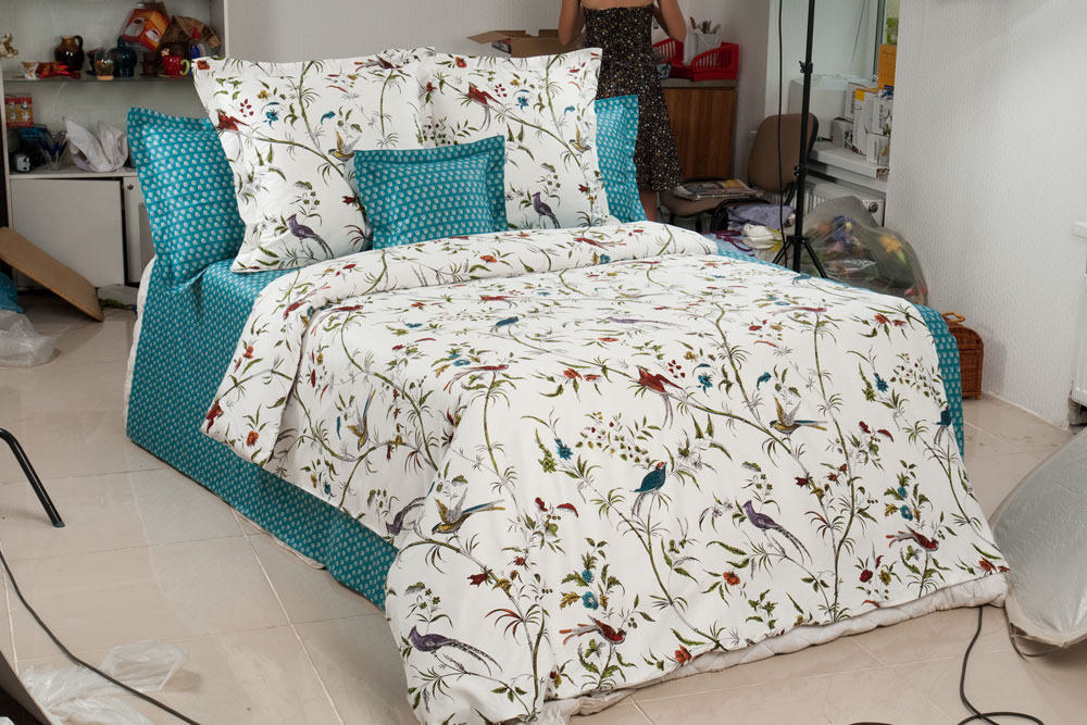Комплект сатинового постельного белья Розелла арт. Y-1204-01 размер семейный