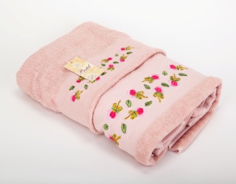 Комплект полотенец Роза (розовый)
