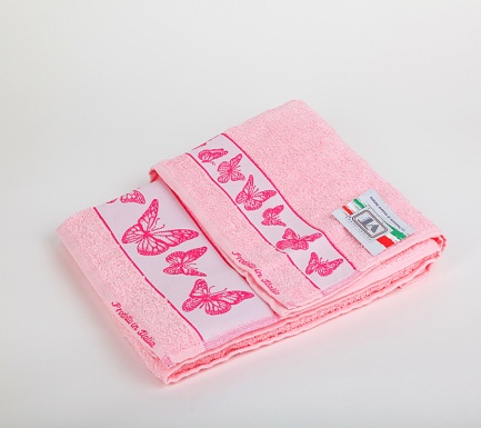 Комплект полотенец (розовый)