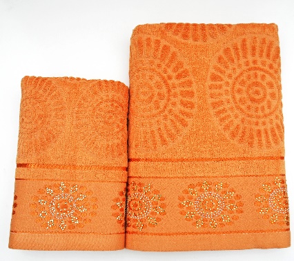 Комплект полотенец Золото (оранжевый)