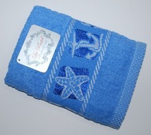 Комплект полотенец Дерево 2шт (синый) - 1