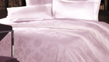 Комплект сатинового постельного белья Пионы размер семейный - 2